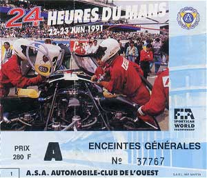 Eintrittskarte 1991