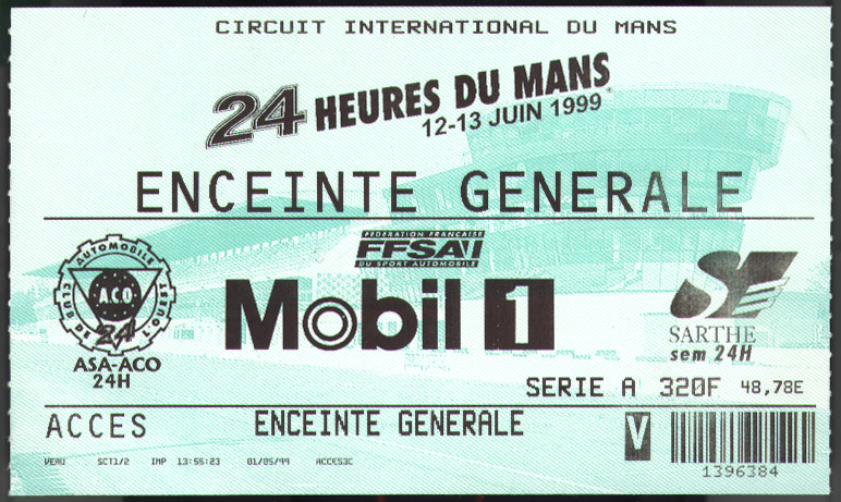 Eintrittskarte 1999