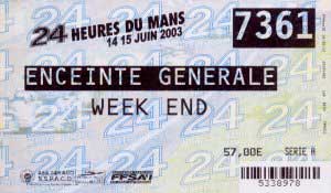 Eintrittskarte 2003