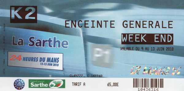Eintrittskarte 2010