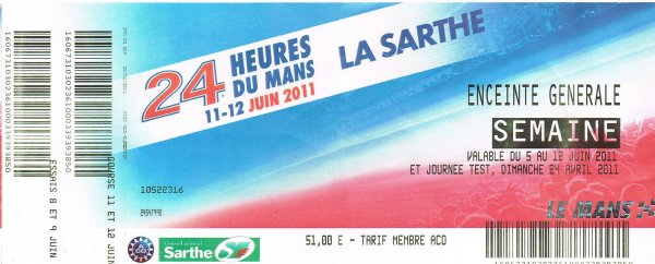Eintrittskarte 2011